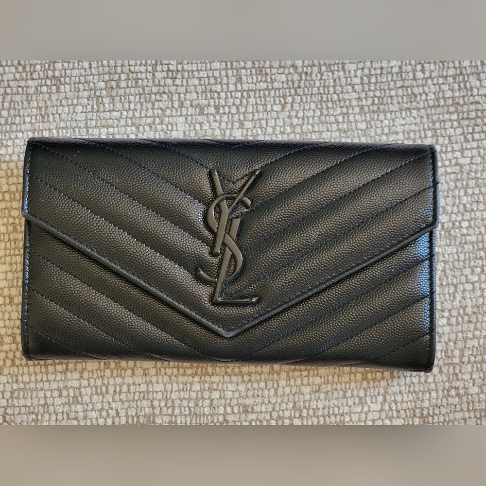 YSL Matelasse Quilted Leather Wallet